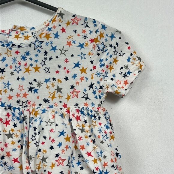Magnetic Me Starry Print Dress - White, Blue, Orange tiers ruffles size 18-24 m - Picture 5 of 16
